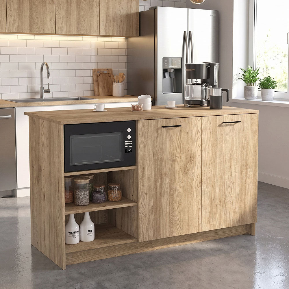 Τραπέζι - Πάγκος Κουζίνας Peres Χρώμα Sepet Oak 150x70x91,8