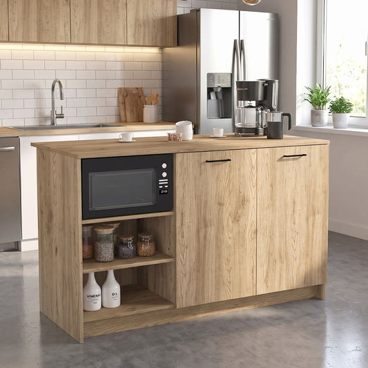 Τραπέζι - Πάγκος Κουζίνας Peres Χρώμα Sepet Oak 150x70x91,8