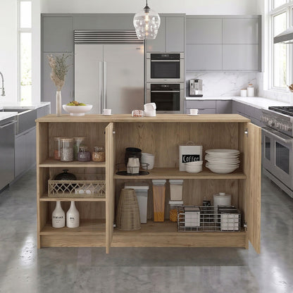 Τραπέζι - Πάγκος Κουζίνας Peres Χρώμα Sepet Oak 150x70x91,8