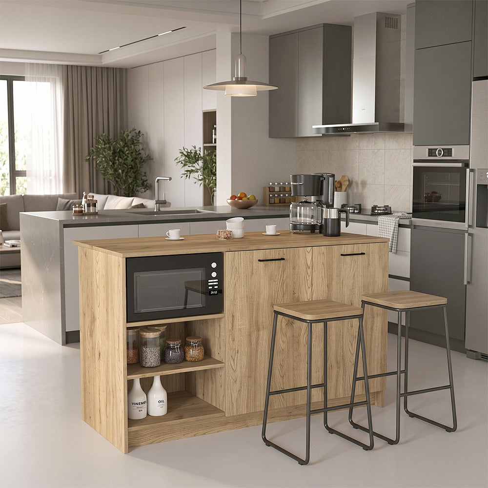 Τραπέζι - Πάγκος Κουζίνας Peres Χρώμα Sepet Oak 150x70x91,8