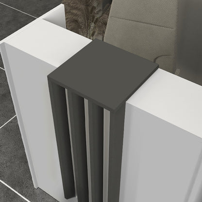 Γραφείο Υποδοχής - Reception Hola Χρώμα Λευκό - Ανθρακί 93,6x45,2x110,3