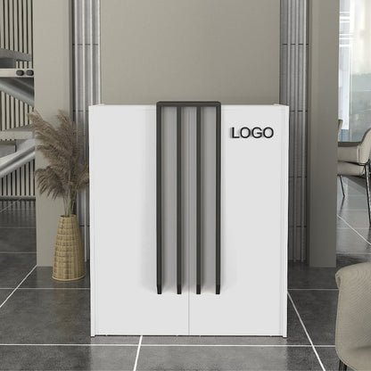 Γραφείο Υποδοχής - Reception Hola Χρώμα Λευκό - Ανθρακί 93,6x45,2x110,3