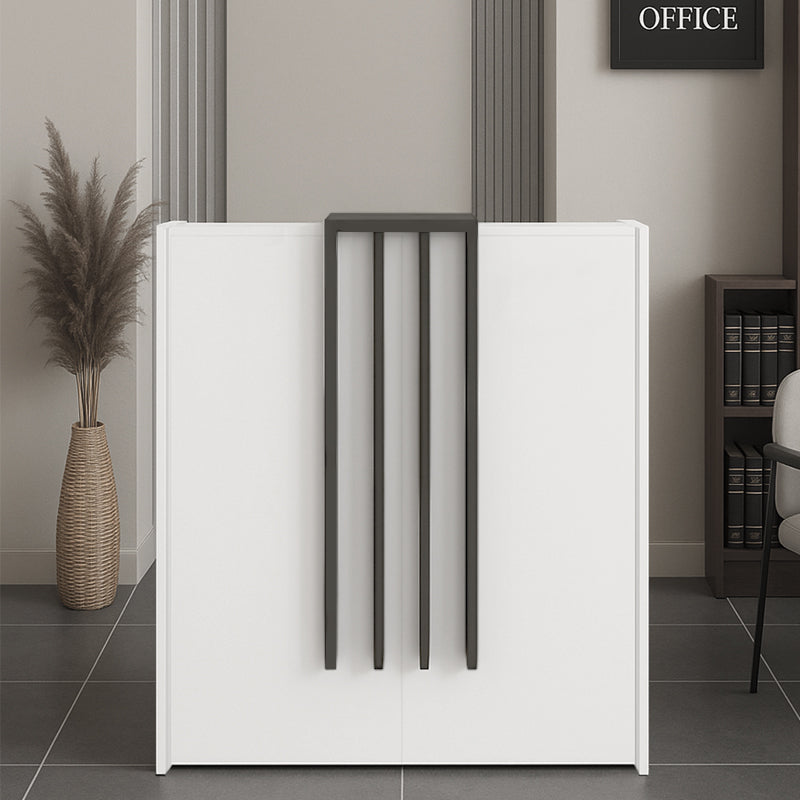 Γραφείο Υποδοχής - Reception Hola Χρώμα Λευκό - Ανθρακί 93,6x45,2x110,3