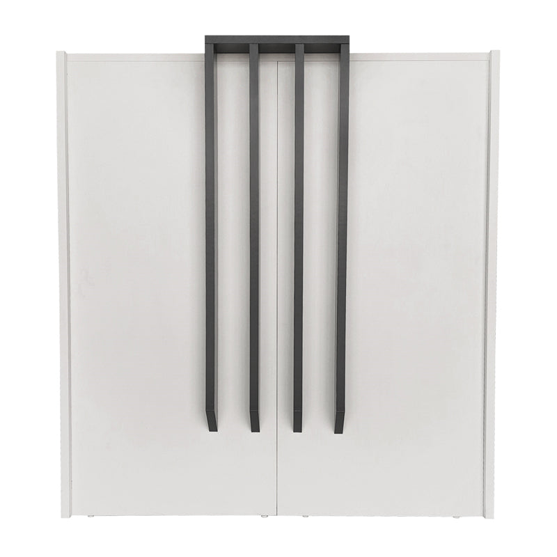 Γραφείο Υποδοχής - Reception Hola Χρώμα Λευκό - Ανθρακί 93,6x45,2x110,3