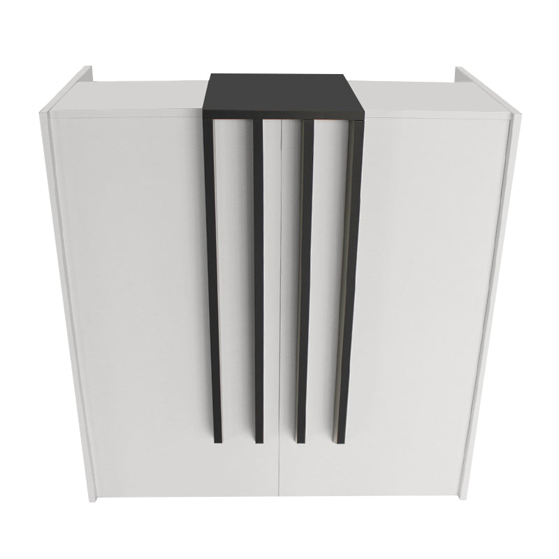 Γραφείο Υποδοχής - Reception Hola Χρώμα Λευκό - Ανθρακί 93,6x45,2x110,3