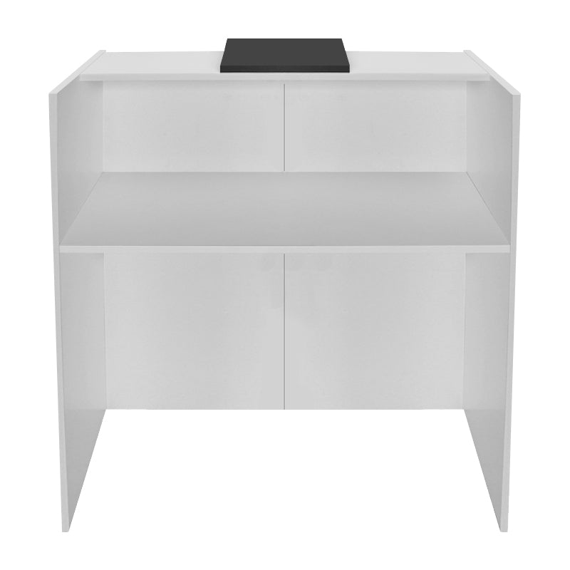 Γραφείο Υποδοχής - Reception Hola Χρώμα Λευκό - Ανθρακί 93,6x45,2x110,3