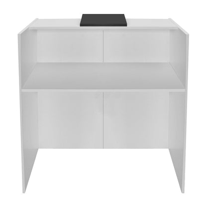 Γραφείο Υποδοχής - Reception Hola Χρώμα Λευκό - Ανθρακί 93,6x45,2x110,3