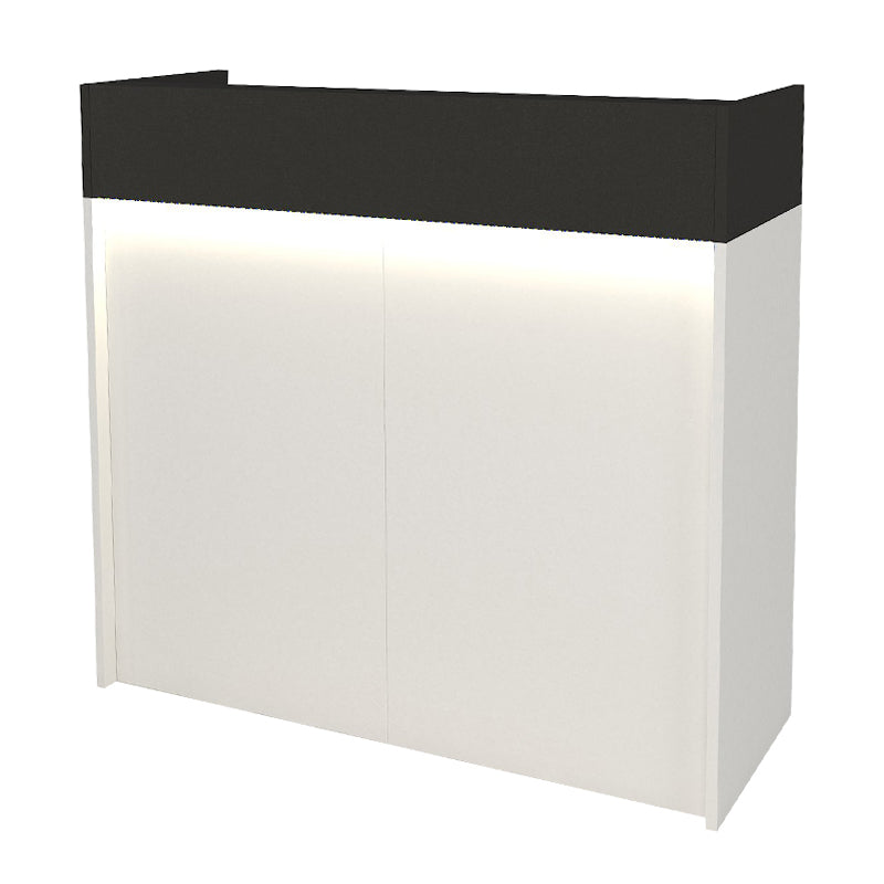 Γραφείο Υποδοχής - Reception Wilko με LED Χρώμα Λευκό - Ανθρακί 113,6x42x110