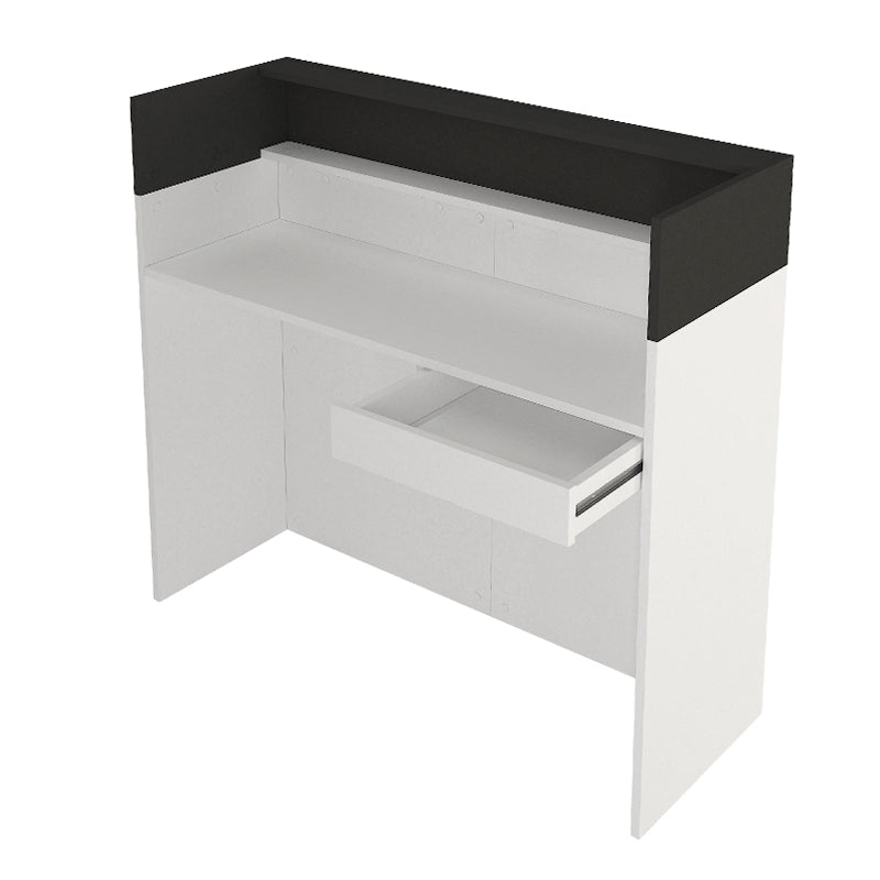 Γραφείο Υποδοχής - Reception Wilko με LED Χρώμα Λευκό - Ανθρακί 113,6x42x110