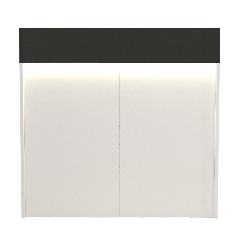 Γραφείο Υποδοχής - Reception Wilko με LED Χρώμα Λευκό - Ανθρακί 113,6x42x110