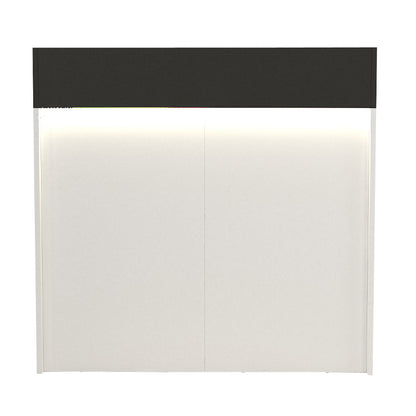 Γραφείο Υποδοχής - Reception Wilko με LED Χρώμα Λευκό - Ανθρακί 113,6x42x110