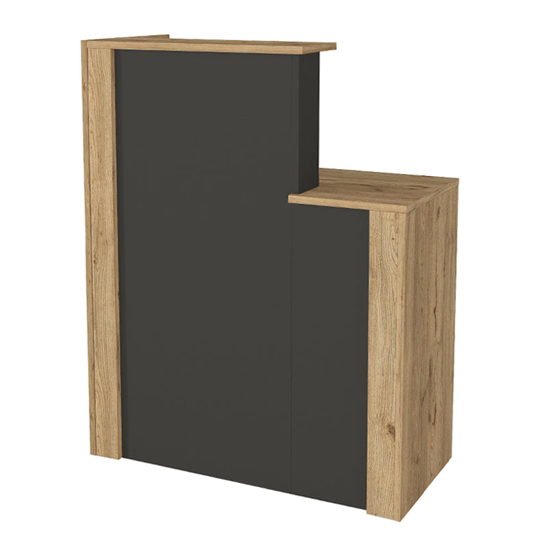 Γραφείο Υποδοχής - Reception Enter Χρώμα Sepet Oak - Ανθρακί 86,9x40x110,3