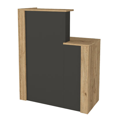 Γραφείο Υποδοχής - Reception Enter Χρώμα Sepet Oak - Ανθρακί 86,9x40x110,3