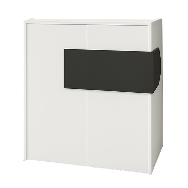 Γραφείο Υποδοχής - Reception Aloha με LED Χρώμα Λευκό - Ανθρακί 95,5x40x110,3