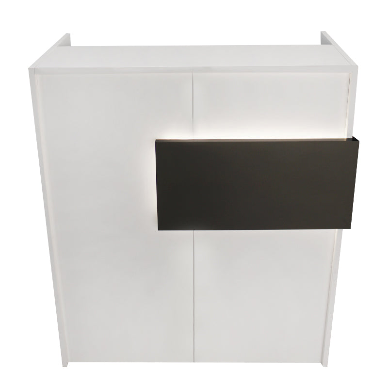 Γραφείο Υποδοχής - Reception Aloha με LED Χρώμα Λευκό - Ανθρακί 95,5x40x110,3