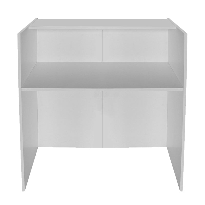 Γραφείο Υποδοχής - Reception Aloha με LED Χρώμα Λευκό - Ανθρακί 95,5x40x110,3