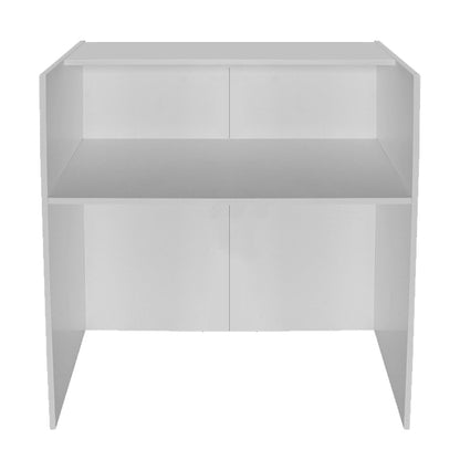 Γραφείο Υποδοχής - Reception Aloha με LED Χρώμα Λευκό - Ανθρακί 95,5x40x110,3