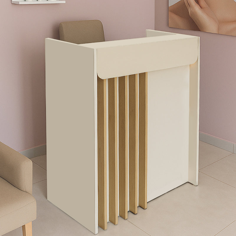 Γραφείο Υποδοχής - Reception Karibu με LED Χρώμα Sandstone - Sepet Oak 90x40x100