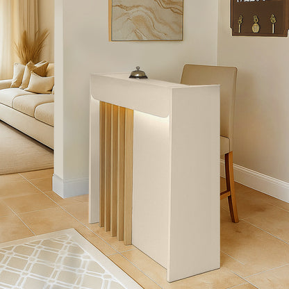 Γραφείο Υποδοχής - Reception Karibu με LED Χρώμα Sandstone - Sepet Oak 90x40x100