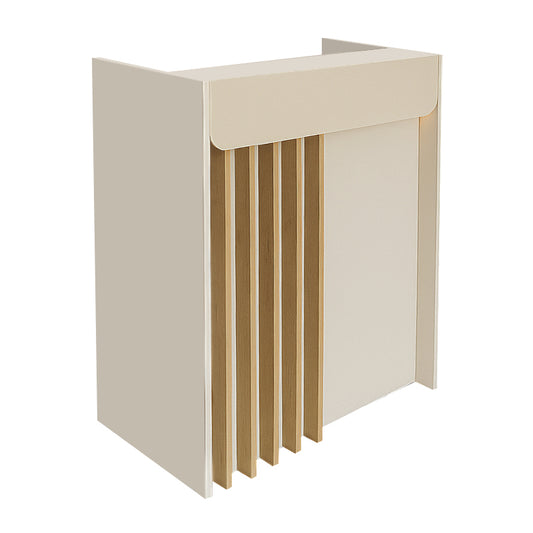 Γραφείο Υποδοχής - Reception Karibu με LED Χρώμα Sandstone - Sepet Oak 90x40x100