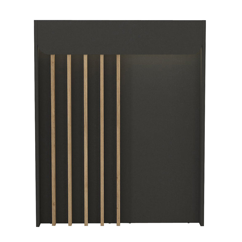 Γραφείο Υποδοχής - Reception Karibu με LED Χρώμα Ανθρακί - Sepet Oak 90x40x100