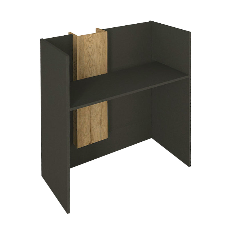 Γραφείο Υποδοχής - Reception Bonveno Χρώμα Ανθρακί - Sepet Oak 90x43,2x110