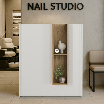 Γραφείο Υποδοχής - Reception Bonveno Χρώμα Λευκό - Sepet Oak 90x43,2x110