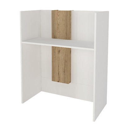 Γραφείο Υποδοχής - Reception Bonveno Χρώμα Λευκό - Sepet Oak 90x43,2x110