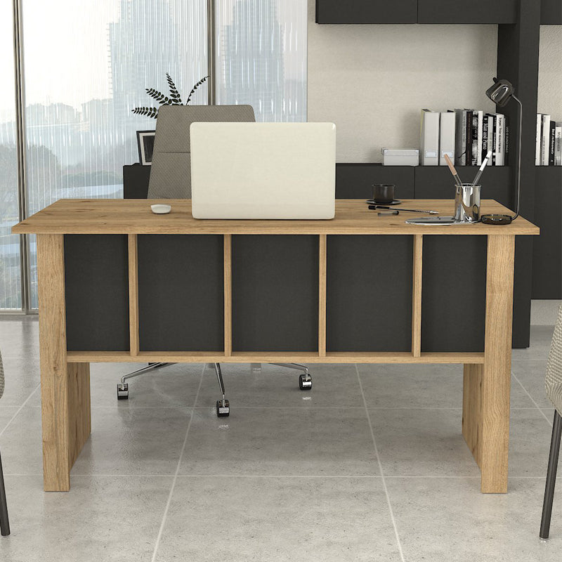 Γραφείο Εργασίας Nika Χρώμα Sepet Oak - Ανθρακί 140x60x75