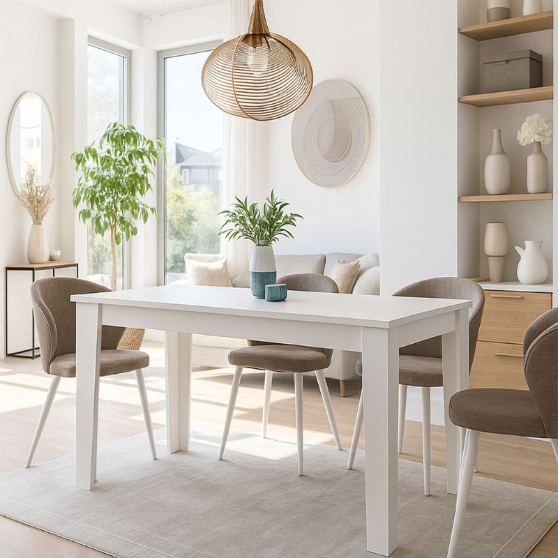 Τραπέζι Darlen Χρώμα Λευκό 125x72x74