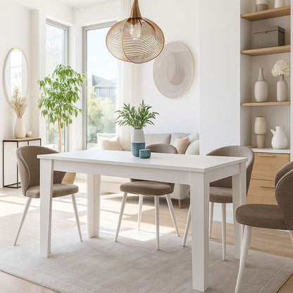 Τραπέζι Darlen Χρώμα Λευκό 125x72x74