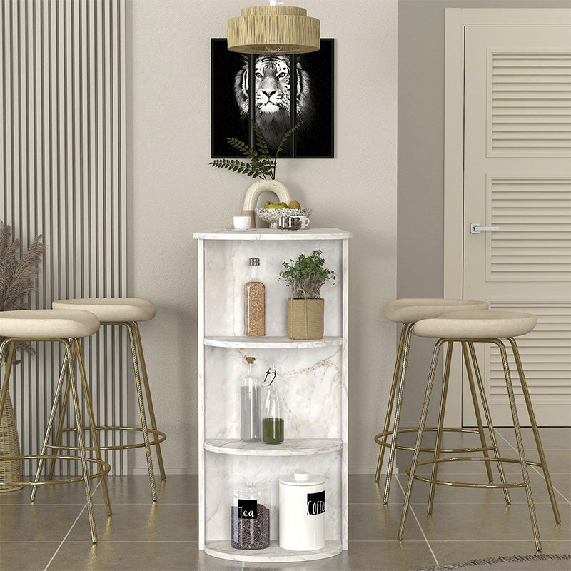 Τραπέζι Μπαρ Vigne Χρώμα Λευκό Εφέ Μαρμάρου 150x51,6x101,8