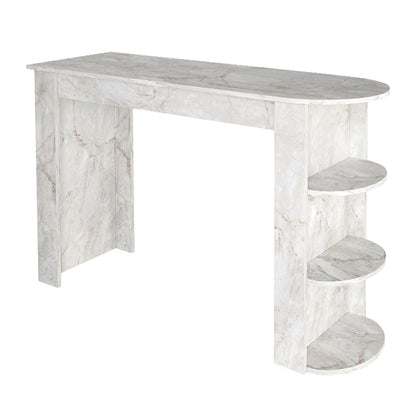 Τραπέζι Μπαρ Vigne Χρώμα Λευκό Εφέ Μαρμάρου 150x51,6x101,8