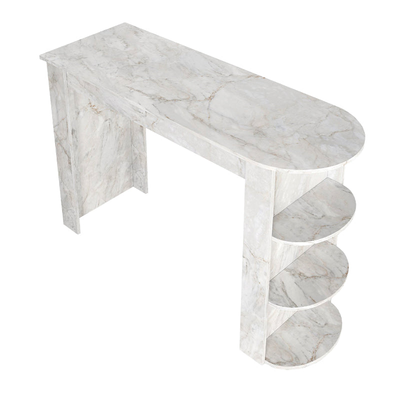 Τραπέζι Μπαρ Vigne Χρώμα Λευκό Εφέ Μαρμάρου 150x51,6x101,8