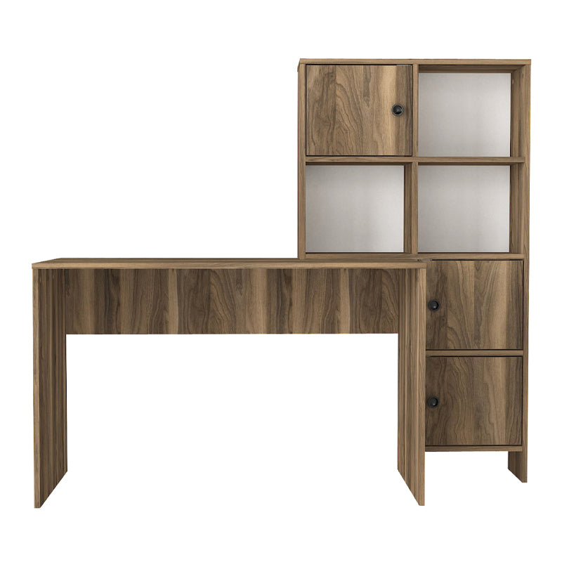 Γραφείο Εργασίας Lesya Αναστρέψιμο Χρώμα Καρυδί 159,2x59,6x141,2