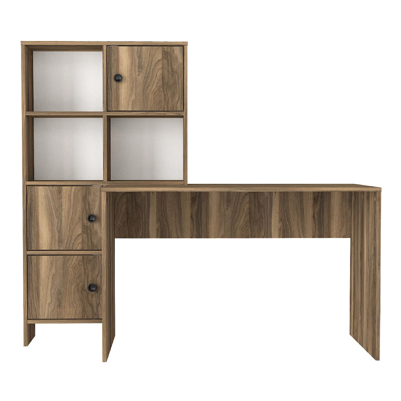 Γραφείο Εργασίας Lesya Αναστρέψιμο Χρώμα Καρυδί 159,2x59,6x141,2