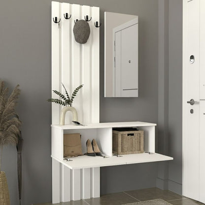 Έπιπλο Εισόδου Kanso Χρώμα Λευκό 100x35x196,7