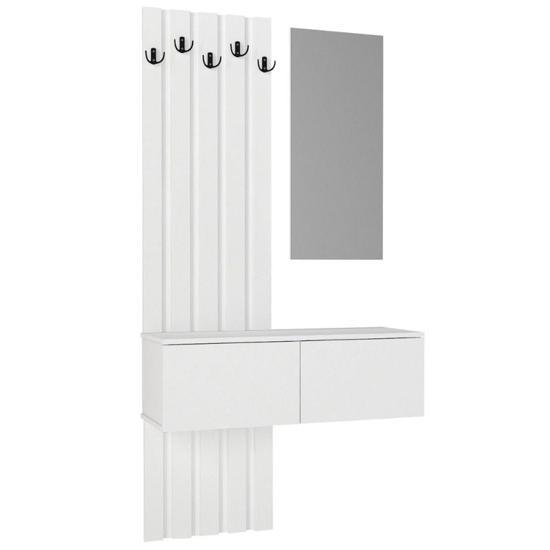 Έπιπλο Εισόδου Kanso Χρώμα Λευκό 100x35x196,7