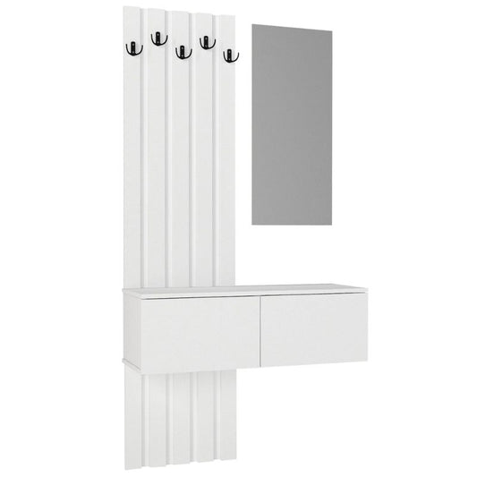 Έπιπλο Εισόδου Kanso Χρώμα Λευκό 100x35x196,7