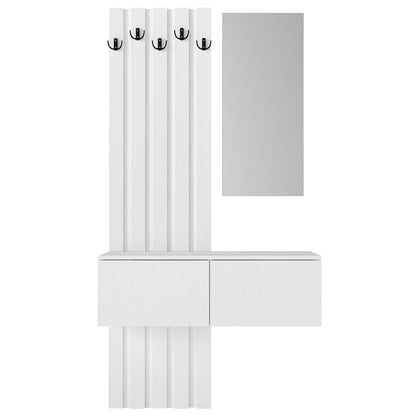 Έπιπλο Εισόδου Kanso Χρώμα Λευκό 100x35x196,7