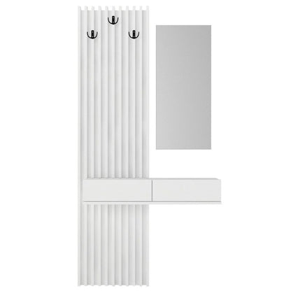 Έπιπλο Εισόδου Elois Χρώμα Λευκό 96,6x26,8x195,5