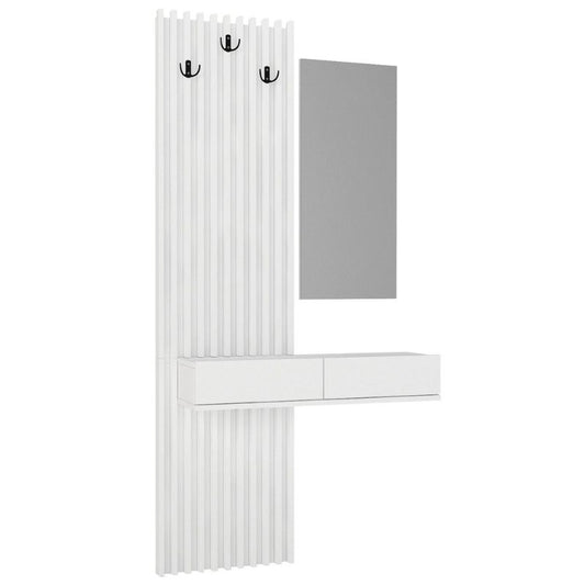 Έπιπλο Εισόδου Elois Χρώμα Λευκό 96,6x26,8x195,5