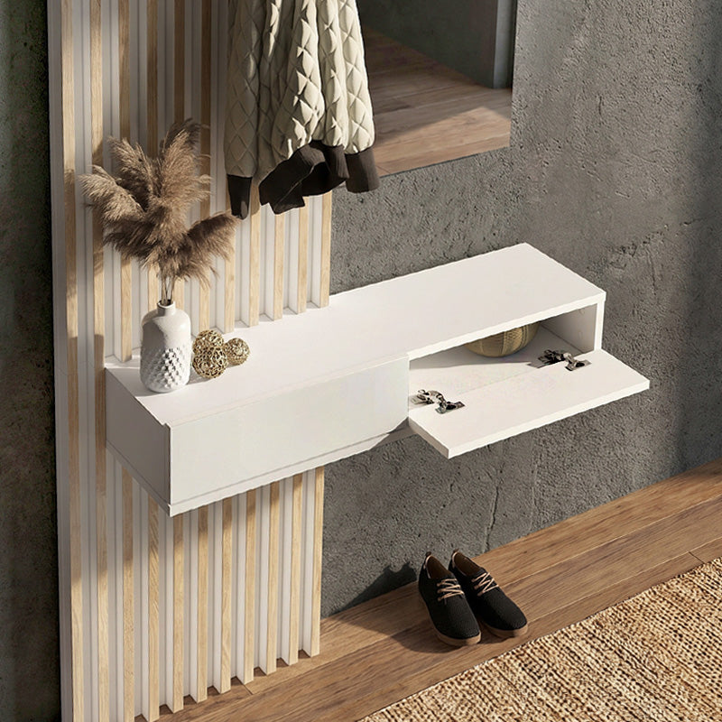 Έπιπλο Εισόδου Elois Χρώμα Λευκό - Sepet Oak 96,6x26,8x195,5