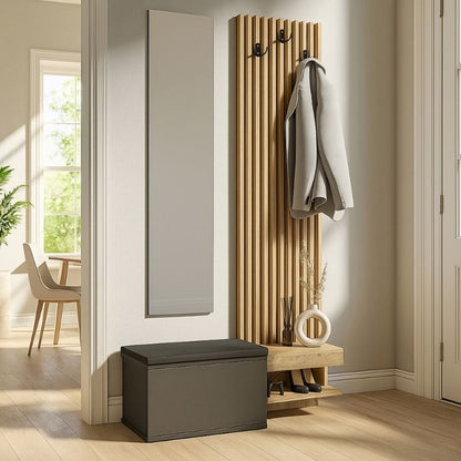 Έπιπλο Εισόδου Dumont Χρώμα Ανθρακί - Sepet Oak 104,8x35x198