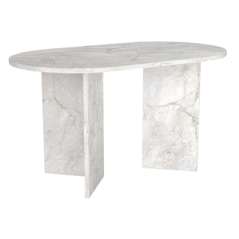 Τραπέζι Cortado Χρώμα Λευκό Εφέ Μαρμάρου 138x80x75