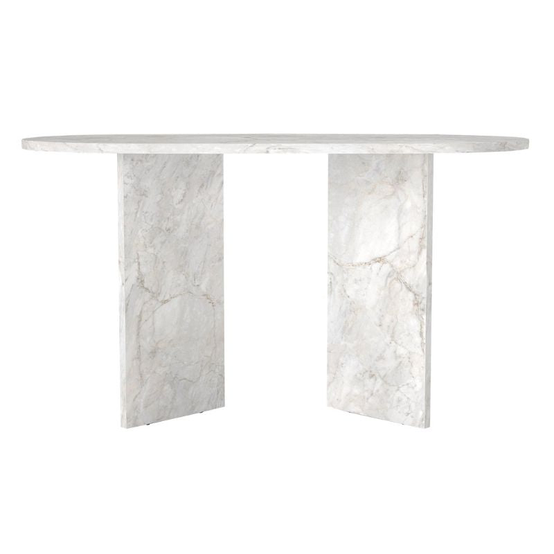 Τραπέζι Cortado Χρώμα Λευκό Εφέ Μαρμάρου 138x80x75