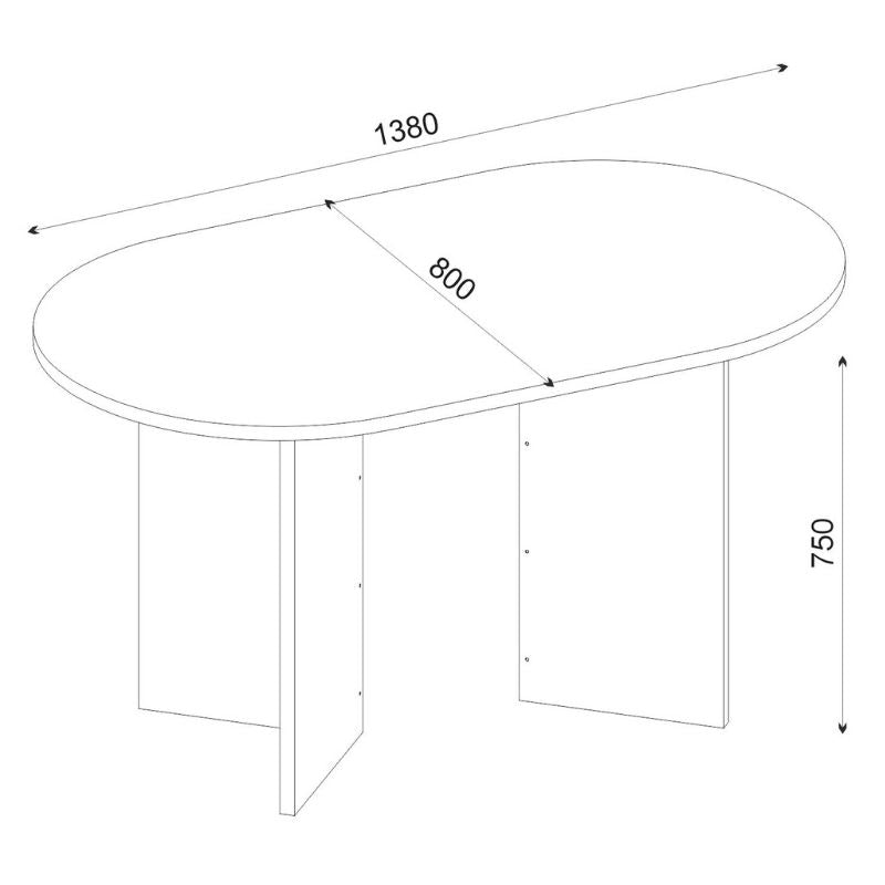 Τραπέζι Cortado Χρώμα Λευκό Εφέ Μαρμάρου 138x80x75