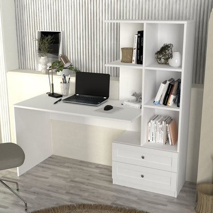 Γραφείο Εργασίας Mantra Χρώμα Λευκό 150x60x152
