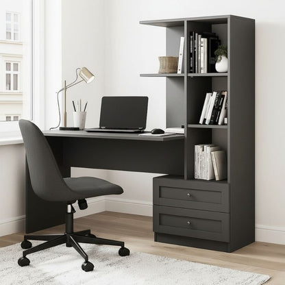 Γραφείο Εργασίας Mantra Χρώμα Ανθρακί 150x60x152
