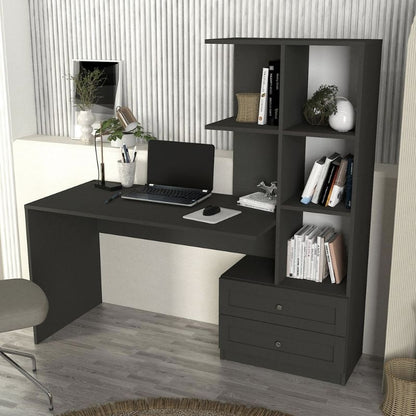 Γραφείο Εργασίας Mantra Χρώμα Ανθρακί 150x60x152